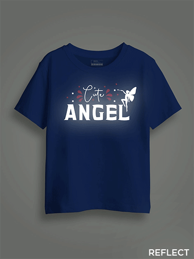Cute Angle Reflective Kids Glow Tshirt