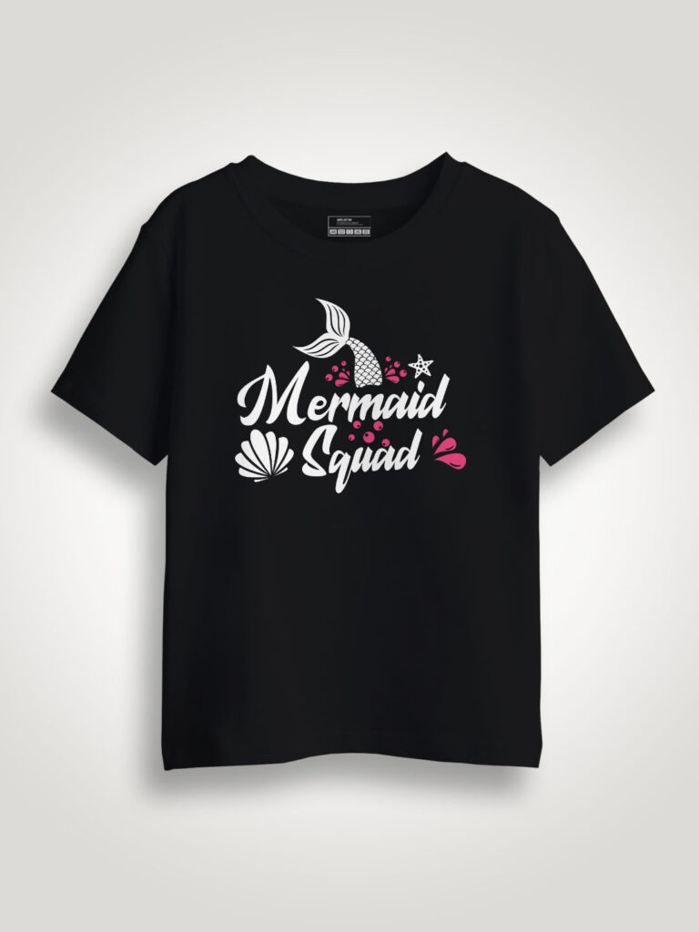 Mermaid Squad Tail Kids T-shirt
