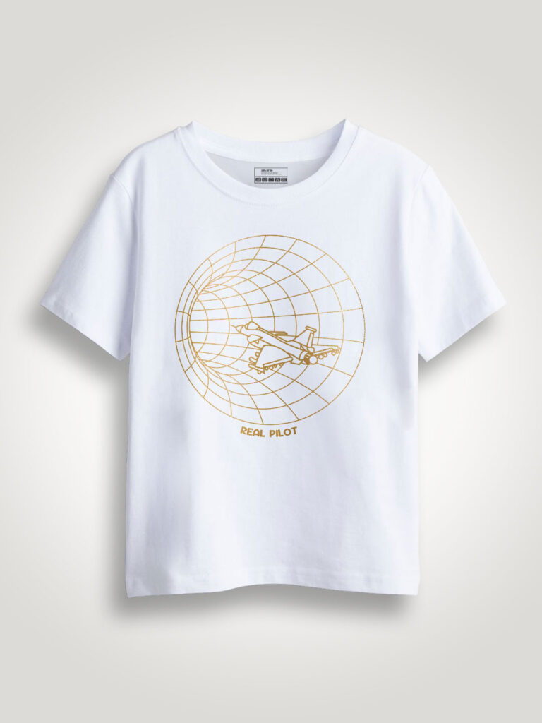 Real Pilot Gold Printed Kids T-shirt
