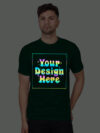 Bottle Green Rainbow Reflective Man Customize Tshirt