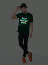 Bottle Green Rainbow Reflective Man Customize Tshirt - Image 5