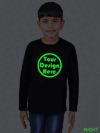 Customize Kids Full sleeve T-shirt Glow in Dark - Image 3