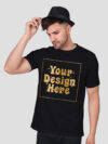 Man Customize Black Gold Printed Tshirt - Image 3