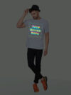 Grey Rainbow Reflective Man Customize Tshirt - Image 5