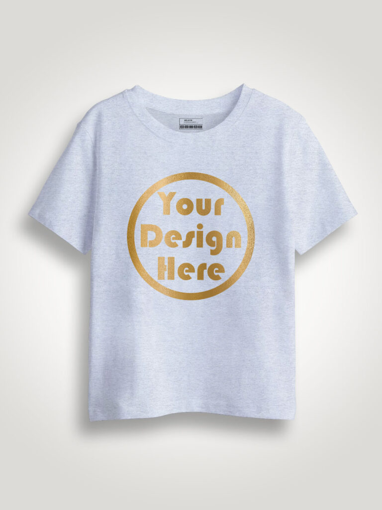 Grey Gold Print Customize Kids Tshirt