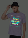 Lavender Rainbow Reflective Man Customize Tshirt - Image 5