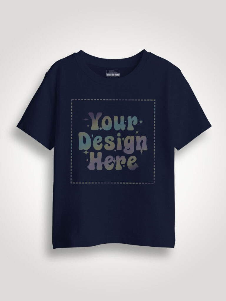 Navy Blue Rainbow Reflective Kids Customize Tshirt image 2