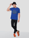 Royal Blue Rainbow Reflective Man Customize Tshirt - Image 2