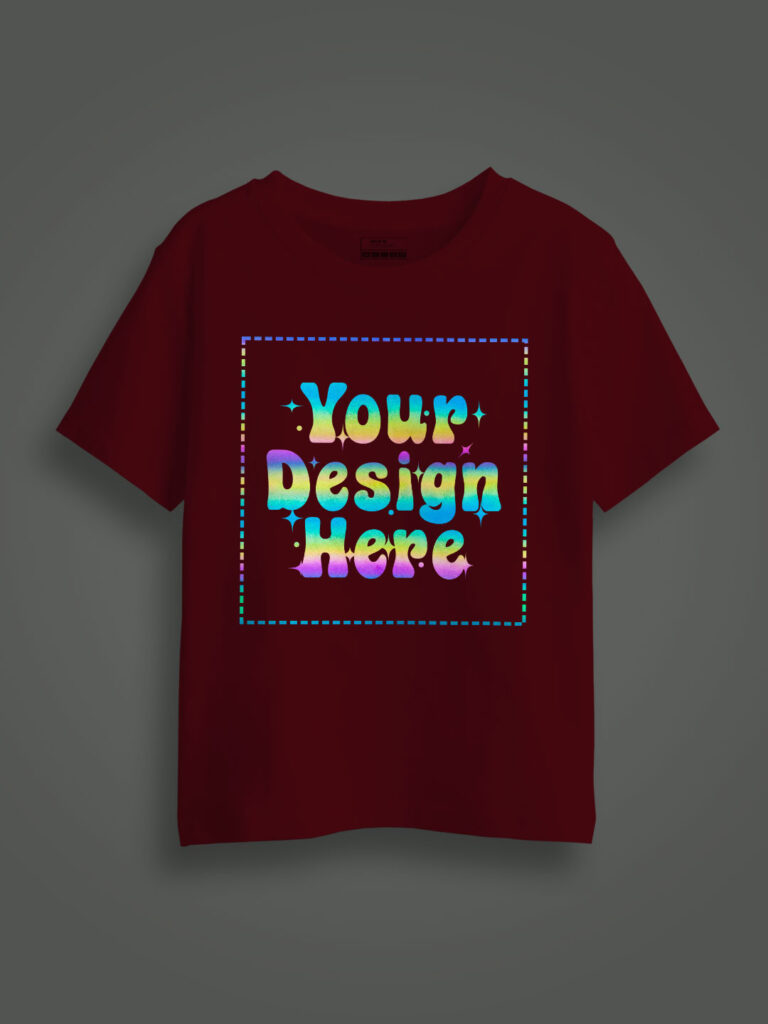 Red Rainbow Reflective Kids Customize Tshirt