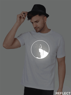 White Cotton Penguin Men Reflective T-shirt