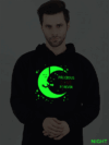 Moon Loves Night Glow in Dark Man Hoodie | Indrajeet Print
