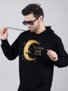 Moon Loves Night Hoodie Metallic Gold Print - Image 2