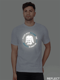 Grey Cotton Result Scares Me Men Reflective T-shirt