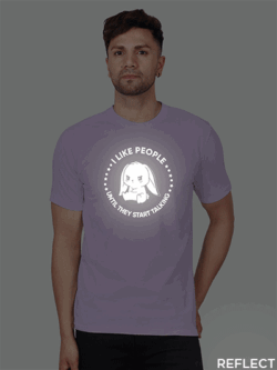 Lavender Cotton Cute Rabbit Like People Men Reflective T-shirt