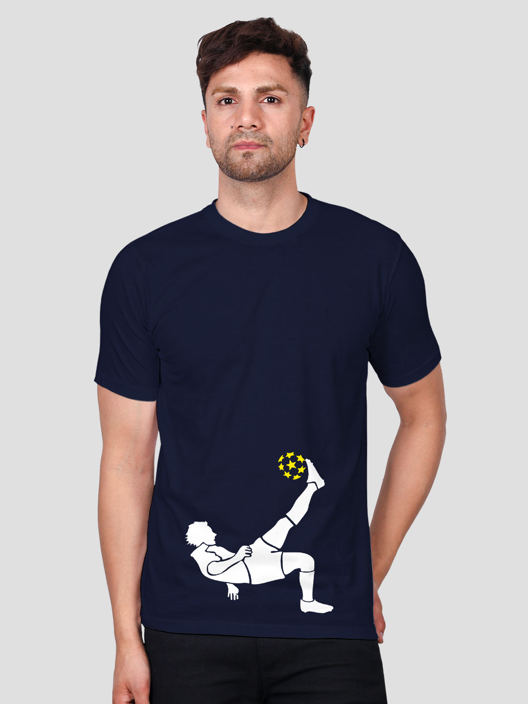 RA044-NBLUE-MAN-HST-NORMAL-(1) Magical Kick Men T-shirt | Men | Regular Print | Beige