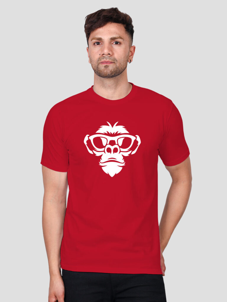 Monkey Face Men T-shirt | Men | Regular Print | Beige