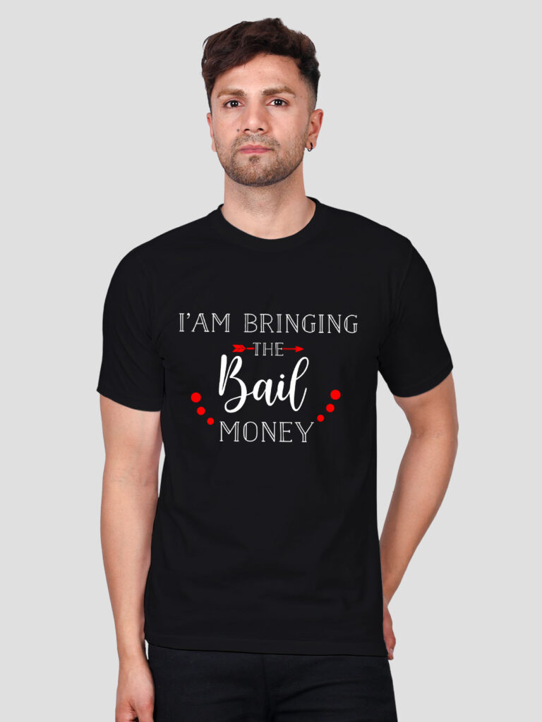 Bringing the Bail Money Men T-shirt | Men | Regular Print | Beige