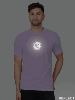 Lavender Cotton Om Men Reflective T-shirt