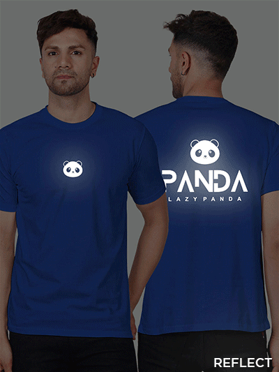 Lazy Panda Face Men Reflective T-shirt
