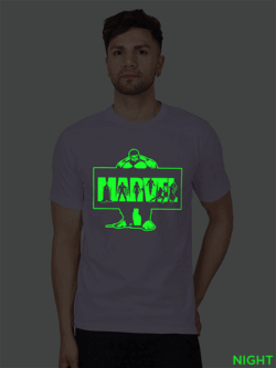 Lavender Cotton Hulk Marvel Men Glow in Dark T-shirt