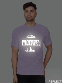 Lavender Cotton Hulk Marvel Men Reflective T-shirt