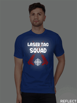 Rblue Cotton Laser Tag Squad Men Reflective T-shirt