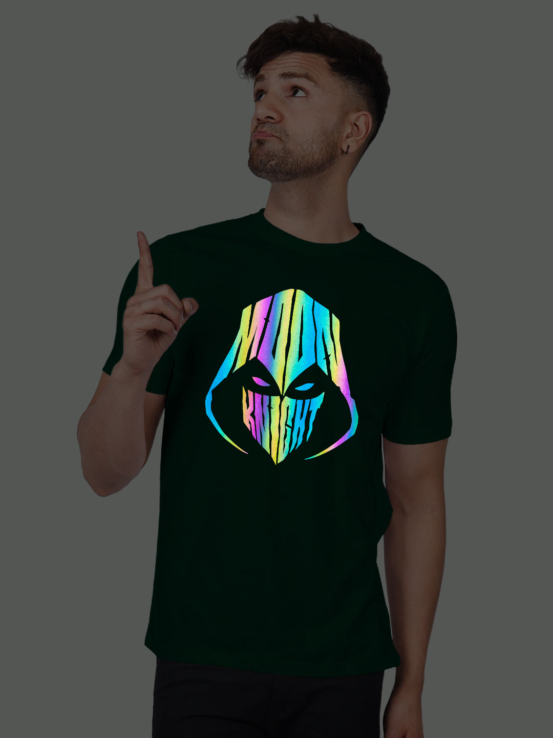 Bgreen Cotton Moon KMen Rainbow Reflective T-shirt