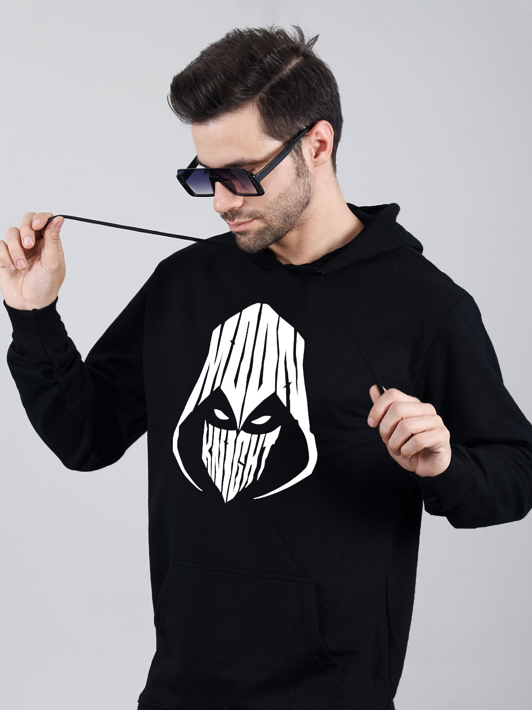 RA140-BLACK-MAN-HOODIE-NORMAL-(3) Moon Knight Man Hoodie Printed | Indrajeet Print