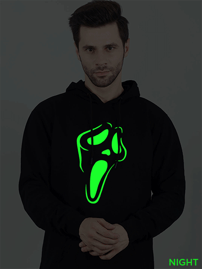 RA153-BLACK-MAN-HOODIE-GLOW-(9) Ghost Glow in Dark Man Hoodie | Indrajeet Print
