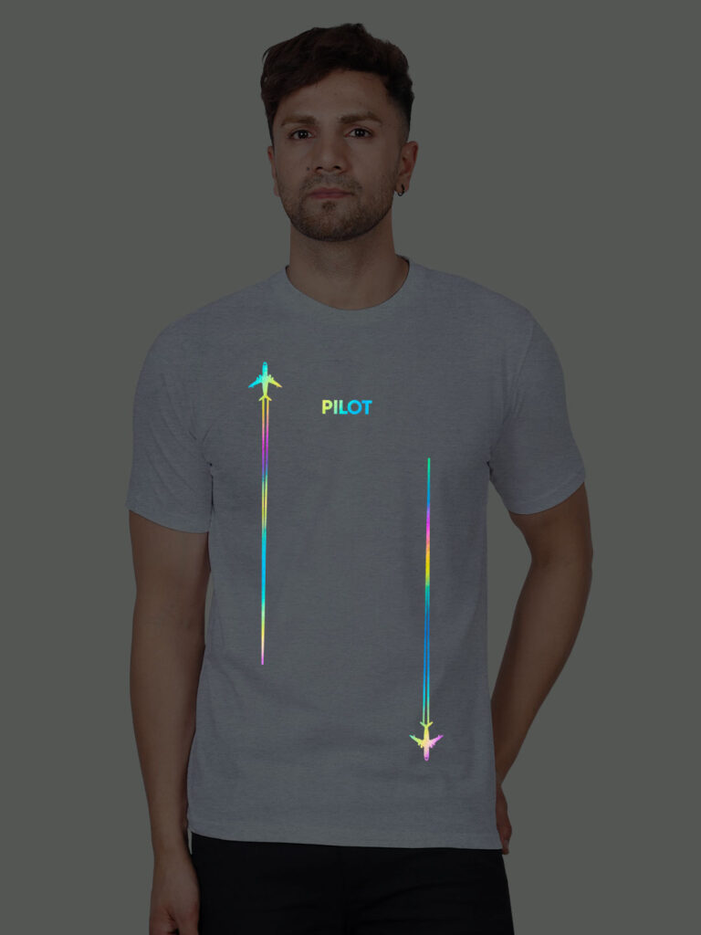 Pilot Men Rainbow Reflective T-shirt