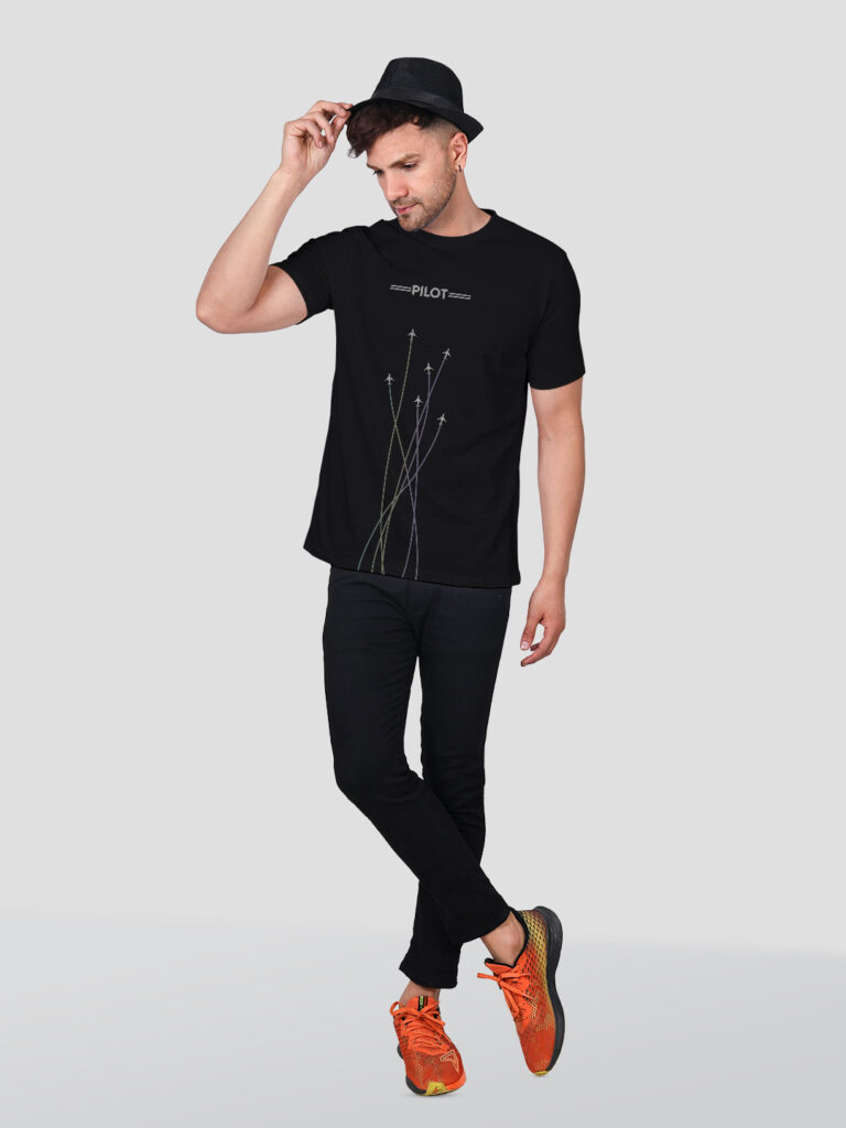 Pilot Fly Men Rainbow Reflective T-shirt image 2