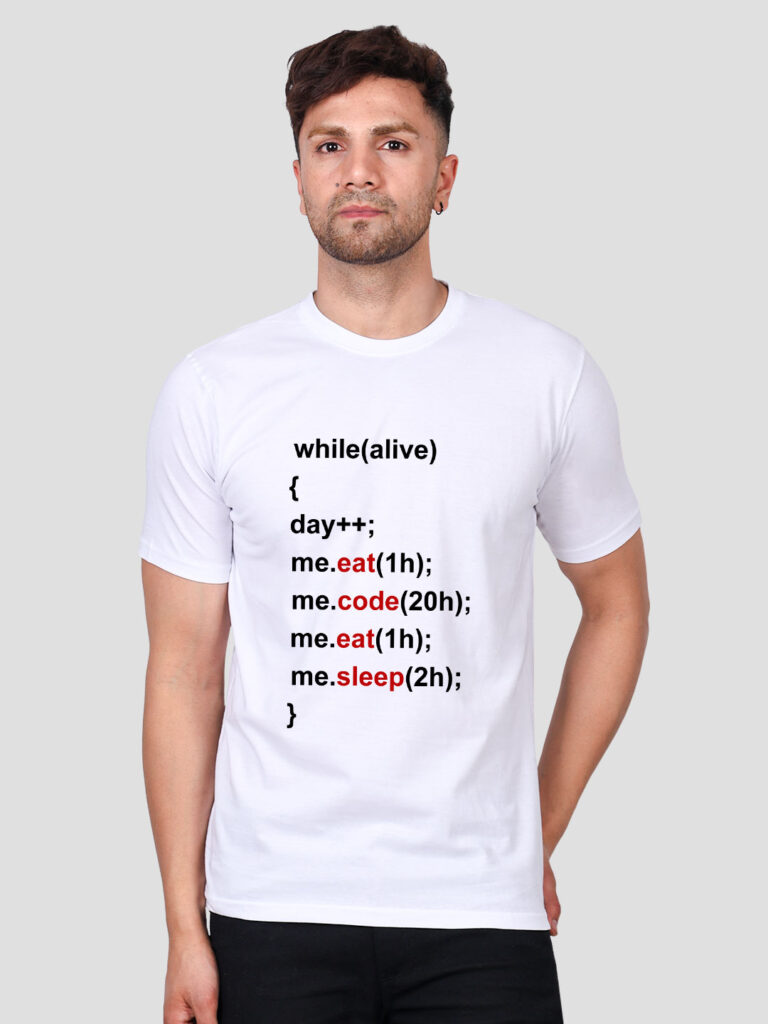 Eat Sleep Men T-shirt | Men | Regular Print | Beige