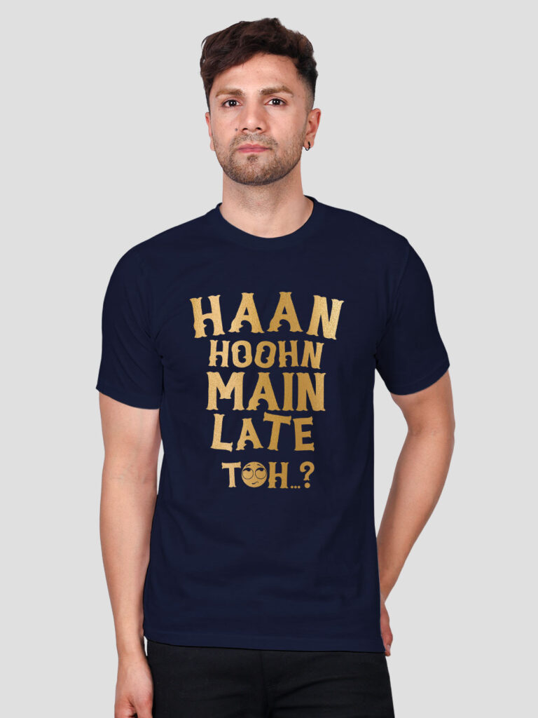 Haan Hoon Mai Late Men Gold Printed T-shirt