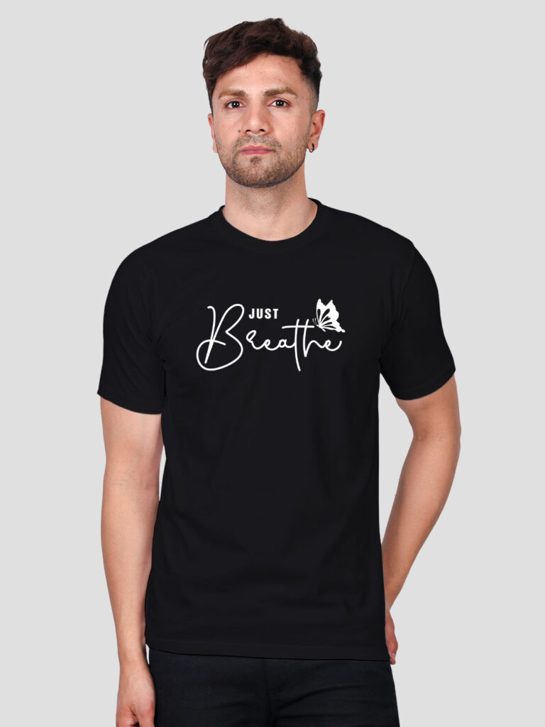 Just Breath Butterfly Men Glow in Dark T-shirt image 4