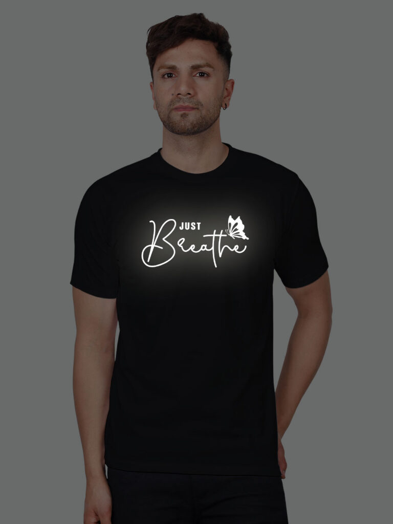 Just Breath Butterfly Men Reflective T-shirt