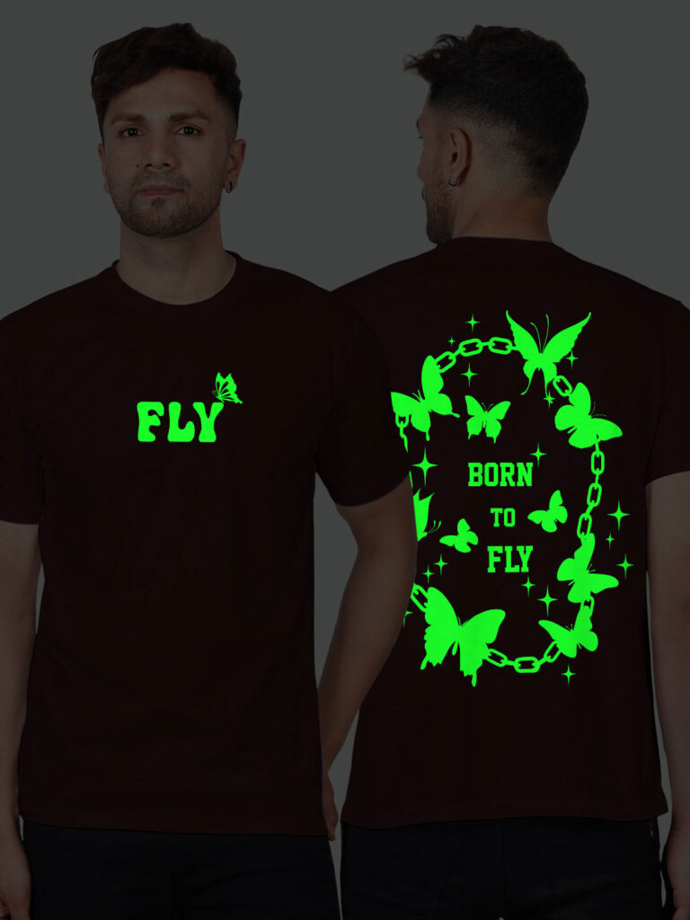 Born to Fly Men Glow in Dark T-shirt
