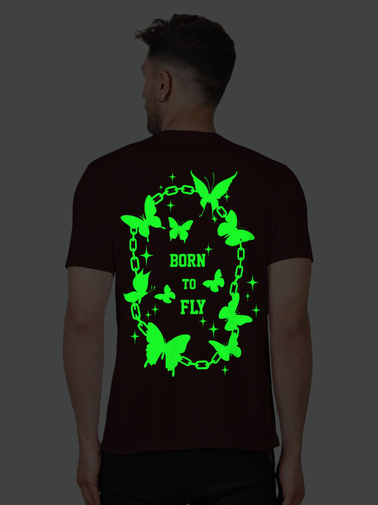 Born to Fly Men Glow in Dark T-shirt image 6