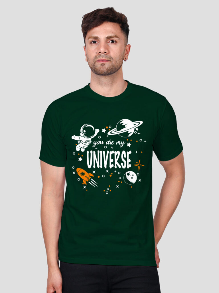 Astronaut Universe Men Glow in Dark T-shirt image 4