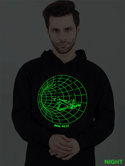RA206-BLACK-MAN-HOODIE-GLOW-(9) Real Pilot Glow in Dark Man Hoodie | Indrajeet Print
