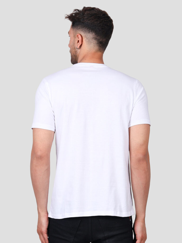 White Reflective Print Customize Man Tshirt image 7