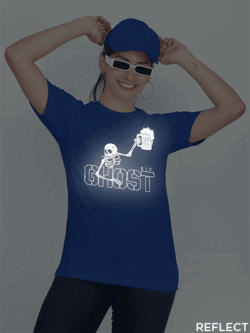 Rblue Cotton Ghost Beer Reflective Women T-shirt