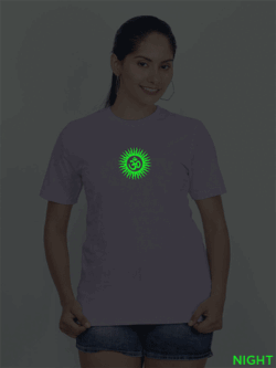 Lavender Cotton Om Glow in Dark Women T-shirt