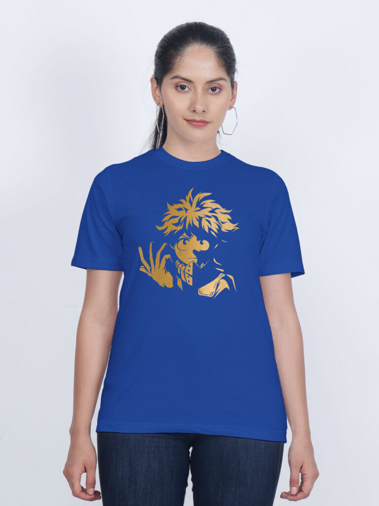 Boku Anime Gold Printed Women T-shirt