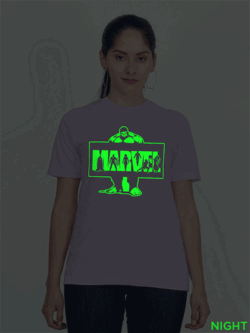 Lavender Cotton Hulk Marvel Glow in Dark Women T-shirt