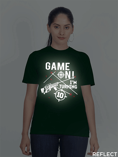 Bgreen Cotton Laser Tag Game in Reflective Women T-shirt