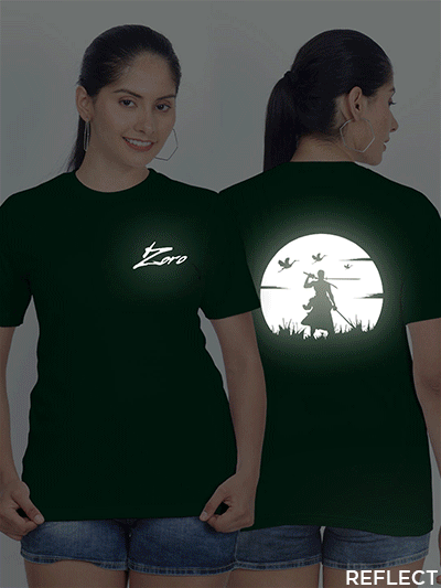 Bgreen Cotton Zoro Reflective Women T-shirt