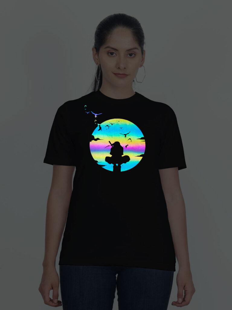 Naruto Rainbow Reflective Women T-shirt