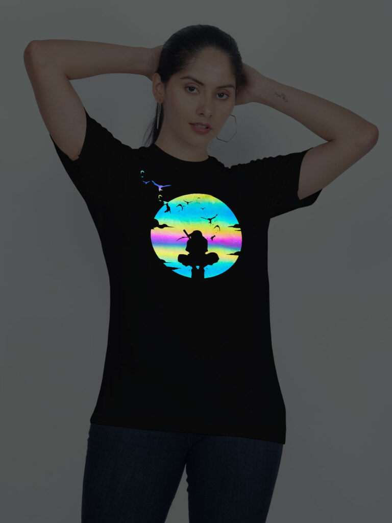 Naruto Rainbow Reflective Women T-shirt image 3