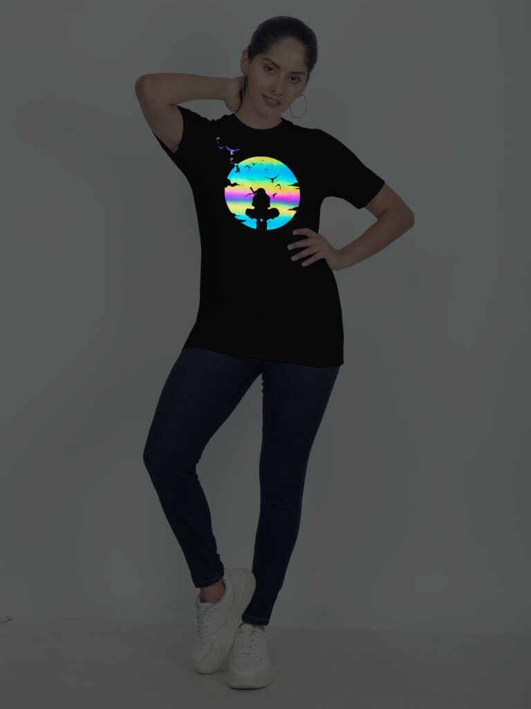 Naruto Rainbow Reflective Women T-shirt image 5
