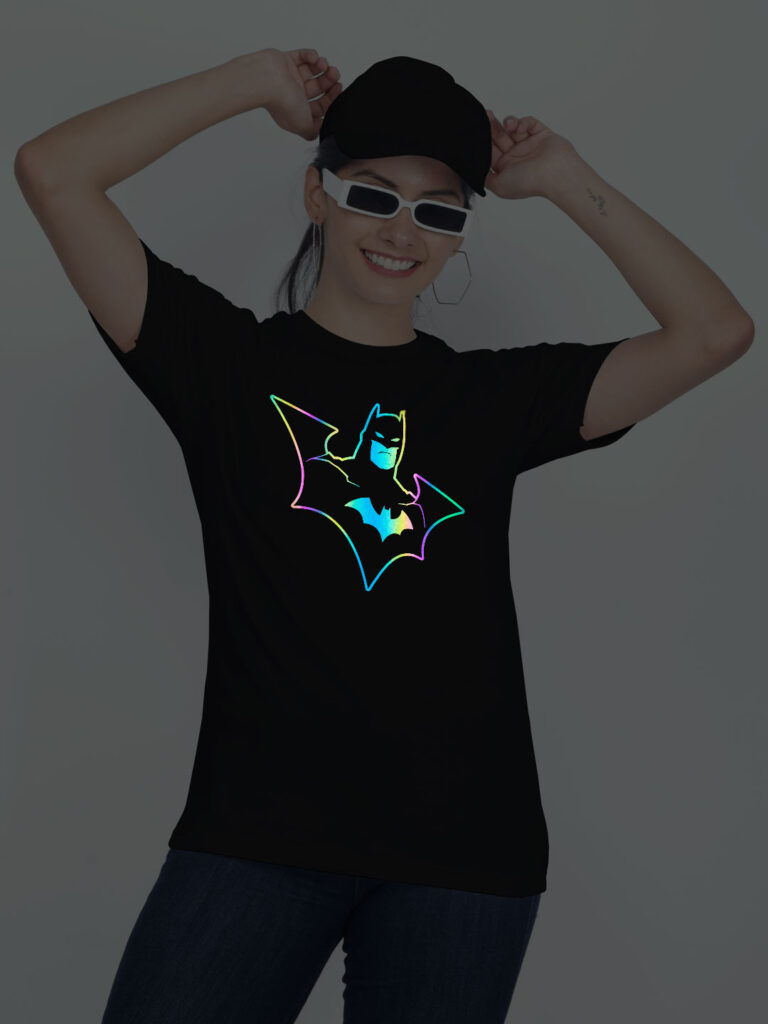 Batman Rainbow Reflective Women T-shirt
